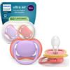 Philips Avent Succhietti Ultra Air 18m+ Pastello Viola e Rosso, a base vegetale - Set da 2 ciucci - Philips Avent