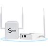 ANJIELO SMART WiFi HaLow Dual Band Wireless Bridge,1 km di lunga distanza potente, 2.4GHz e 5.8GHz PTP PTMP Extender WiFi all'aperto, IEEE 802.11ah Antenna Wifi Range trasmissione (1 V 1)