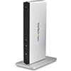 StarTech.com Docking station USB 3.0 a doppio monitor con adattatori da DVI a VGA e HDMI, 5x USB 3.0 , Connettori audio e microfono, Ethernet, Dock DVI verticale per Mac e Windows (USB3SDOCKDD)