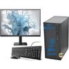 VOKOT Postazione Completa, PC Fisso Desktop con Monitor 24, Intel Core i7, 16GB RAM, SSD 500GB, Windows 11 Pro, Office 2019, Tastiera Mouse e penna wifi omaggio, per casa, ufficio, lavoro