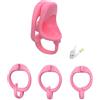MKGMYGZ Chastity Cage Uomo Sissy Cintura Di Castità Maschile Cock Cage Erotitici Sexy Per Coppie (Pink)