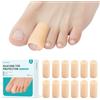 Promifun Proteggi Dita Piedi Toe Protector in silicone- Confezione da 12 morbidi copridita in silicone per dita a martello, calli, duroni, vesciche - Separatori per dita dei piedi sovrapposte (Beige)