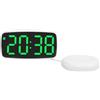 MeevrgR Sveglia digitale intelligente con ampio display a LED verde, luminosità regolabile, snooze e vibrazione, alimentato tramite USB, orologio da comodino da viaggio per camera da letto e uso
