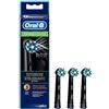 Oral-B Testine di Ricambio per Spazzolino Elettrico Oral-B CrossAction Black - 3 Pezzi, Versione Vecchia