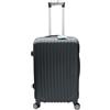 Ribelli Valigia a mano, grande valigetta rigida, trolley con 4 ruote, valigetta da viaggio con serratura TSA, valigetta con manico telescopico, L-XL-XXL, 02056-nero, L (50l)