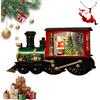 YOSEDVCB Carillon Natalizio a Forma di Treno con vortice d'Acqua e Glitter, Lanterna Natalizia con Palla di Neve Musicale e illuminata, for Innamorati, Amici e Bambini.(#D)