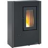 EXTRAFLAME Stufa a pellet ermetica ventilata slim Luisella 5.0 Maxi Grigio Grafite - 001294901