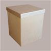LUCGEL Scatola Baule con Coperchio Carta Liscio Avana 400x400H400 mm