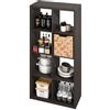 Furinno HERMITE isola da cucina, stoccaggio cucina a 8 cubi, baker's rack, isola con contenitore, rovere nero