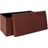 HOME DECO FACTORY, HD0278, panca pieghevole Cotele Scott Terra, morbidezza, mobili, sedile, cassapanca e panca pieghevoli, 76 x 38 x 38 cm, altezza seduta 38 cm, terracotta