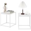 Furinno CAMNUS tavolino laterale, set di 2 tavolini, comodino, tavolino da notte per soggiorno, camera da letto, bianco