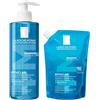 La Roche-Posay Effaclar Gel Mousse Purificante 400 ml + Refill 400 ml | Detergente Viso per Pelli Grasse e a Tendenza Acneica, Rimuove Sebo e Impurità, Formula Delicata