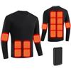 Ylightn Maglia Riscaldata Uomo Donna, Camicia Biancheria Intima Termica Riscaldato con Batteria 16 Zone, T-Shirt Termica USB a Maniche Lunghe da Sci