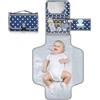 Romon Fasciatoio Portatile Neonato, Riutilizzabile, Fasciatoio da Viaggio Borsa Lavabile, Pieghevole e Rimovibile per Pannolini e Borsa per Pannolini da Viaggio, Neonato Accessori Utili, Blu