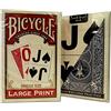 USPCC Bicycle Large Print Bridge Playing Cards 2 Decks -(1) Red, (1) Blue by USPCC