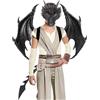 Yeeteesy Set di maschere per Halloween, aquilone e coda di drago, per cosplay, feste, idea regalo per bambini, ragazzi, ragazze e adulti (set nero), 60 *45 *6 cm