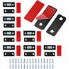 Generic 8 calamite ultra sottili, in acciaio inox, autoadesive per porte scorrevoli, cucina, finestre, armadio (nero)
