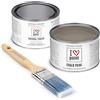 I LOVE paint I Love Chalk Paint - Kit Completo Vernice, Finitura e Pennello - Pittura Senza Carteggiare - Colore Tortora (375ml Chalk Paint + 375ml Finitura + Pennello 40mm)