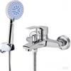 Jenmayt Miscelatore Monocomando Esterno per Vasca/Doccia,con Doccetta con 5 funzioni,Rubinetto Doccia Monocomando,con accessori,per Bagno Vasca da Bagno