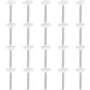 QUARKZMAN 20 Pezzi Manopole Aletta T Viti Testa Zigrinata M6 x 50mm Filettatura Maschio Standard Manopole T Plastica Maniglie Manopole Serraggio Mano Vite Testa Zigrinata, Bianco