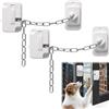 KIMHOME 2 serrature per finestre senza trapano, serratura a catena multiuso per finestre e porte, serratura regolabile per casa, facile da installare per finestre, porte, armadi e cassetti