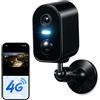 KKB 4G LTE Telecamera di Sorveglianza Esterna con SIM Integrata, Telecamera Senza WiFi con Batteria 5200mAh, Risoluzione 2K, Audio Bidirezionale, Rilevamento PIR, Impermeabile IP65, iCam365 App