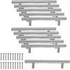 WANGZAIZAI 10 maniglie per mobili in argento, maniglie per mobili in acciaio inox, per mobili da cucina, 96 mm, distanza tra i fori, lunghezza totale 150 mm, acciaio inox spazzolato, colore