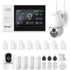 Clouree Sistema di allarme touch screen per la sicurezza di tutta la casa, kit di allarme domestico wireless Wi-Fi da 20 pezzi con sirena, sensore di movimento PIR, telecomandi, sensore per finestre/porte,