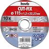 kwb Fette di taglio a taglio Sparkpack - 115 x 1.2 Set di fette di flex per smerigliatrice angolare, 10 pezzi