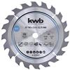 kwb 584157 Lama per sega circolare per trucioli, legno/legno duro, 156 x 12,7 mm, tagli puliti, numero medio, 20 denti Z-20, lama per sega CleanCut media, 75
