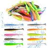ELEpl 50 Pezzi 7.5cm Esche Artificiali Spinning con Scatola Riutilizzato Set di Esche Artificiali può Essere 10 Colori Spinning Pesca per Acqua Salata/Dolce Pesci Persico Lucioperca Luccio