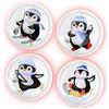 Smdbzda 4 Pezzi Scaldamani Riutilizzabile, scaldamani a forma di pinguino, Scaldamani Tascabile Riutilizzabile, Mini Riscalda Mani Gel Portatile, per Fredde Giornate Invernali Ufficio Viaggio