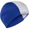 Fashy - Cuffia da bagno in tessuto per adulti e bambini, Blue & White