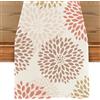palasasa Runner da Tavola Dalia Rosa Fiore Lino Lavabile Tovaglia Runner Decorazione Boho Primavera Estate per Tavolo da Pranzo per Sala da Pranzo Matrimoni Picnic Interni Vacanze Feste Cucina 40x140cm