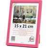 3-B Cornice portafoto LUND - rosa scuro - 15 x 21 cm (A5) - Cornice in legno, cornice per foto con vetro acrilico