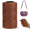 LEREATI Cordino per Borse Uncinetto Piatto Filo Macrame 1mm x 230m Macrame Corda Colorata Cordoncino per Borse a Uncinetto, Arazzo da Parete, Acchiappasogni, Fai da Te (Caffè Chiaro)