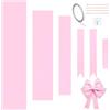OLYCRAFT Fiocco Rosa Decorativo da 99.5x23cm Fiocco per Esterni per Puntale Albero di Natale Set di Materiali Fai da Te per Realizzare Fiocchi per Porte e Finestre Kit per Realizzare Grandi Fiocchi