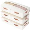 Yawinhe 3 Pezzi Contenitore Sottoletto,Sacchi Portaoggetti Pieghevole Sotto il Letto con Osservazione Finestra e Maniglie,Utilizzato per Riporre Vestiti, Trapunte,Coperte,80x40x15cm,Beige