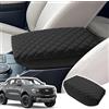 LANGBEAN Copribracciolo con Tasca Organizer per Ford Ranger T9 2025 2024 2023 (Freno Elettronico), Copertura per Bracciolo Console Centrale in Pelle PU Ispessita, Sollevare Bracciolo di 4CM, Nero