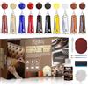 ROFPM Kit Riparazione Pelle, 10 Colori Crema di Riparazione, Kit di Riparazione in Pelle Misti, Balsamo Riparazione Pelle, per Divano, Giacca Seggiolino Auto, Cappotti Crack, Buchi, Usura