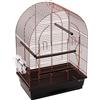 Flamingo Gabbia per uccelli - Voliera - Agnes Rame/nero - 45×28×63 cm - 3 posatoi, 2 mangiatoie, 2 grandi porte, cassetto estraibile, struttura robusta