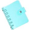 PATIKIL A7 Copertina per Raccoglitore Trasparente, PVC Morbido Bling Protezione Raccoglitori Fogli Sciolti Custodia per Notebook Ricaricabile con Chiusura Bottone Automatico, Blu