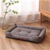 XXIUDEE Letto per cani grande, lavabile, materasso ortopedico impermeabile, confortevole, anti-ansia, cuscino per cani di taglia media, 36 x 27 x 7 cm, grigio
