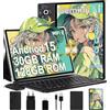 Dghrti Tablet Android 15, 30GB RAM 128GB ROM(TF 2TB Espandibile), 10 Pollici, 8000mAh, WIFI 5G/ GPS/ BT5.0/ OTG, Face ID, Widevine L1, Tablets Corpo in Metallo con Tastiera, Mouse, Custodia Protettiva -Nero
