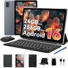 TABWEE Android 16 Tablet con Tastiera - 24 GB RAM+ 256 GB ROM(4 TB TF), Octa-Core, Gemini AI, Tablet 10 Pollici, Widevine L1, 5000 mAh, 8 MP+5 MP, Face ID, 3.5 mm Jack Port (4 Anni Garanzia)