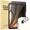 ProCase 1 Pezzi Pellicola Privacy iPad Air 13 Pollici M3/M2 2025/2024 + 2 Pezzi Camera Lens Protector Abbinato ai Colori dell'iPad, Vetro Temperato Privacy iPad Air 13" A3268 A2898 A2900-Luce stellare