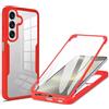 RonRun Cover per Samsung Galaxy A26 5G, 360 Gradi Antiurto Custodia con Protezione Schermo Integrata Trasparente Rugged TPU Bumper Doppia Protettiva Cover per Samsung Galaxy A26 5G - Rosso