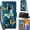 PHINIENLAND Cover per Xiaomi Redmi 9C / 10A PU Pelle Custodia Flip Turquoise