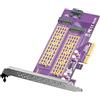 H!Fiber.com Adattatore 2-in-1 M.2 PCIe3.0 X4 per un'unità SSD M.2 NVMe e un'unità SSD M.2 SATA, supporto per unità SSD 2230/2242/2260/2280 M.2