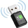 ARCELI WiFi USB, Chiavetta WiFi USB, Adattatore USB per PC Dual Band 650M (5GHz/2.4GHz), Adattatore WiFi Wireless, Crittografia WPA/WPA2, per Windows Vista/XP/Win7/8/10/11 Plug & Play